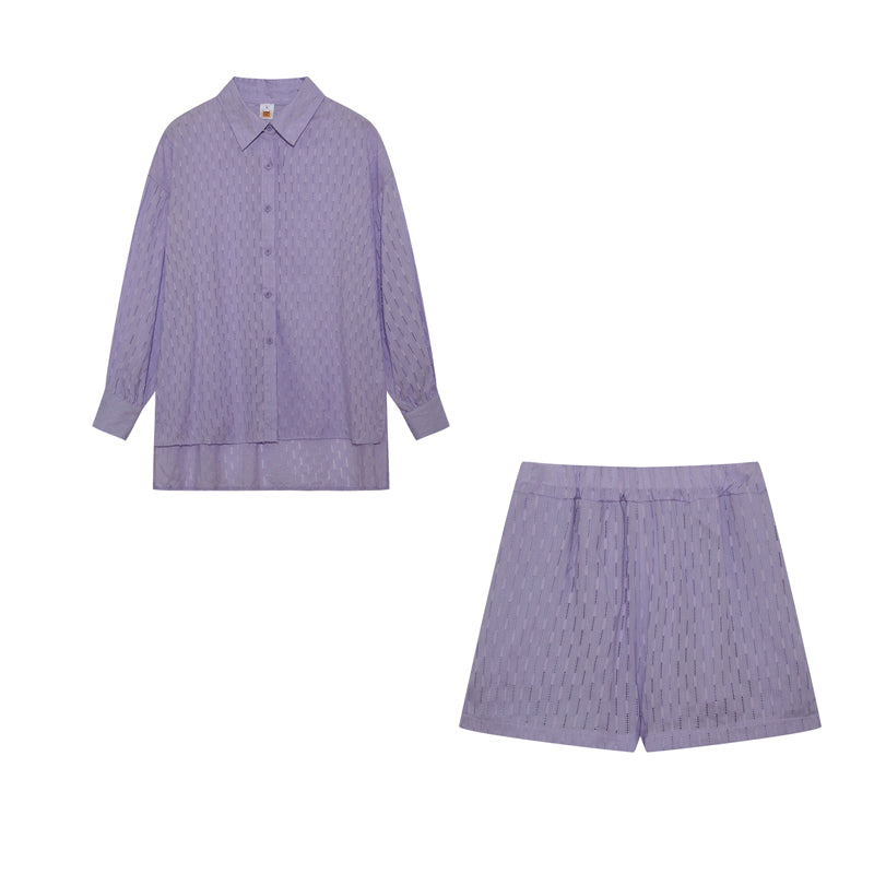 Elizabeth - Let Skjorte og Shorts Sæt