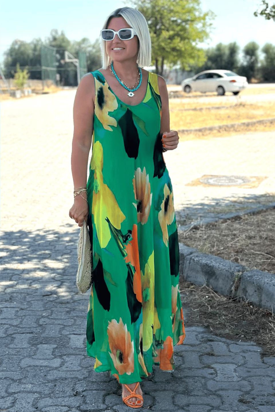 ClaraOliver™ | Maxi kjole med blomsterprint