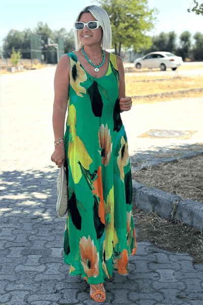 ClaraOliver™ | Maxi kjole med blomsterprint