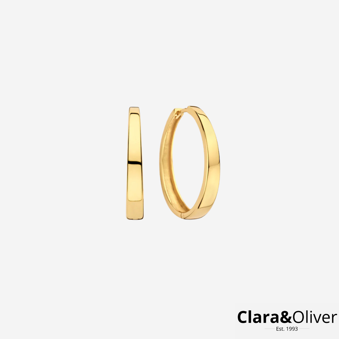 Elegant Ava Hoop Øreringe | 18K Guld