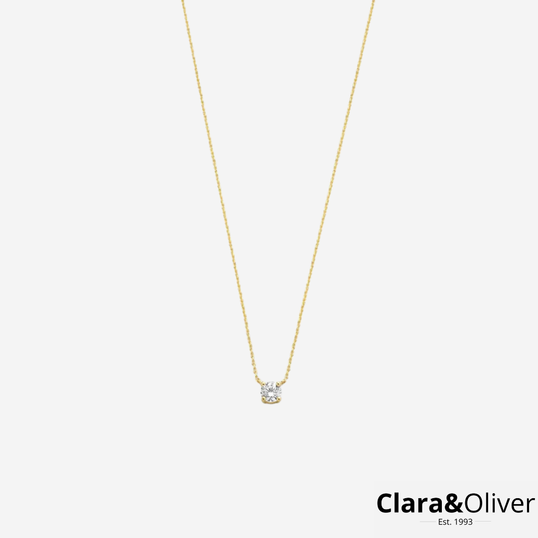 Luxe Eve Moissanite Halskæde | 14K Guld
