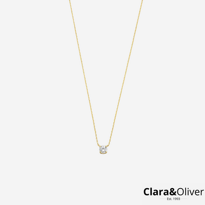 Luxe Eve Moissanite Halskæde | 14K Guld