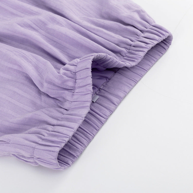 Viola - Let Button-Up og Shorts Sæt