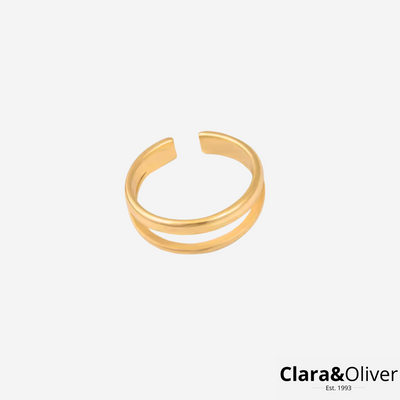 Retro-inspireret lagdelt ring