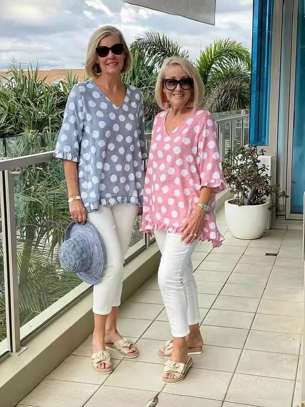 Chloe - Stilfuld Bluse med V-Hals