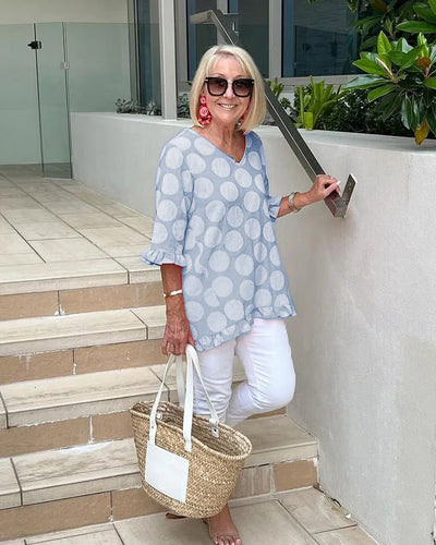 Chloe - Stilfuld Bluse med V-Hals