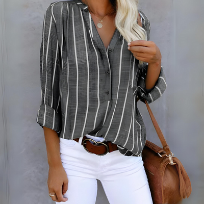 Bailey - Trendy Stribet Kvindebluse