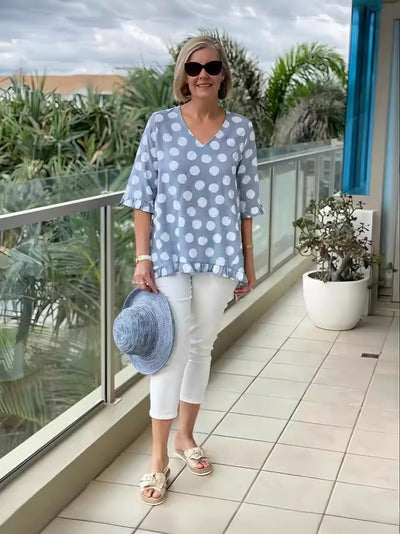 Chloe - Stilfuld Bluse med V-Hals