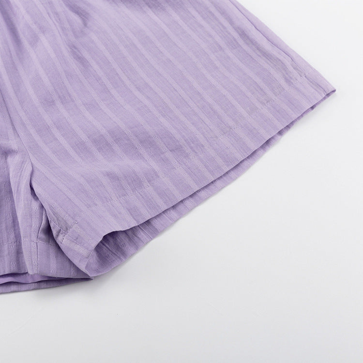 Viola - Let Button-Up og Shorts Sæt