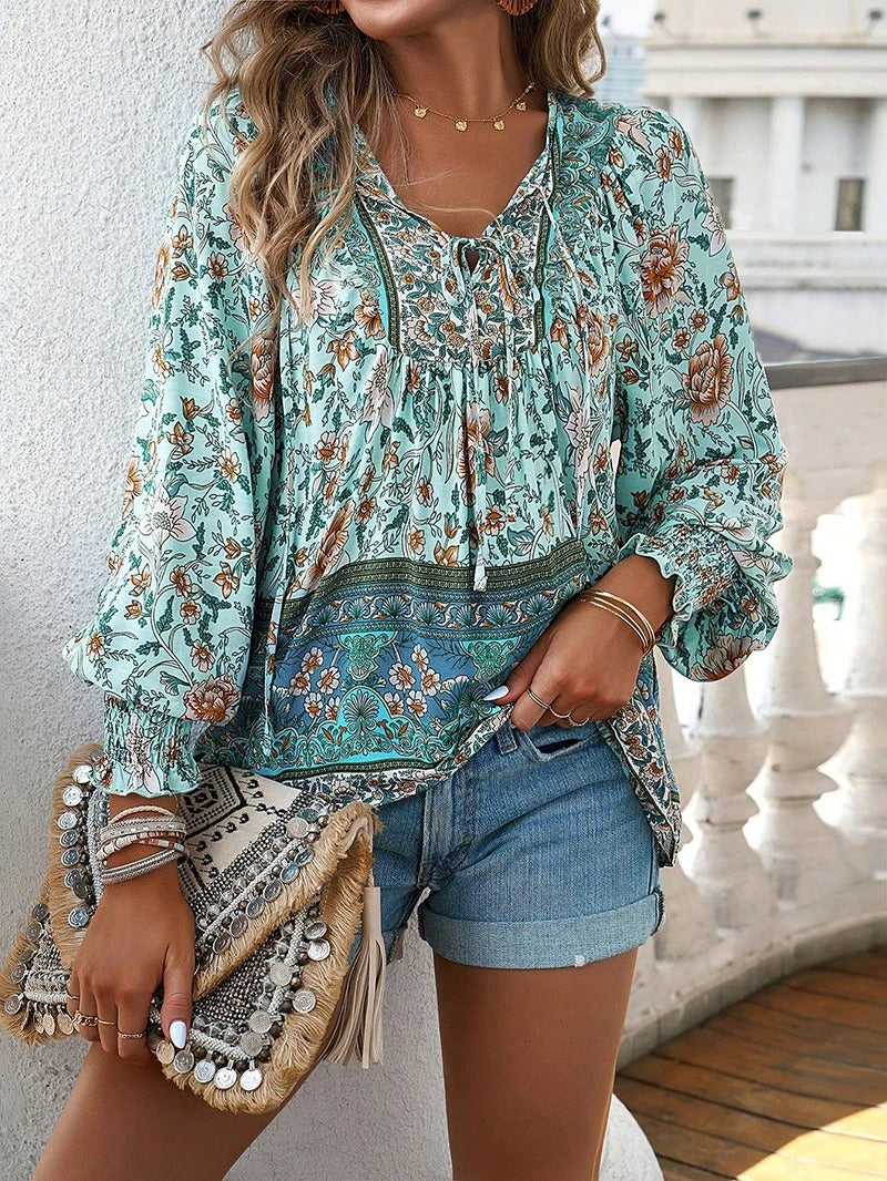 Helena - Sommerblomstret top