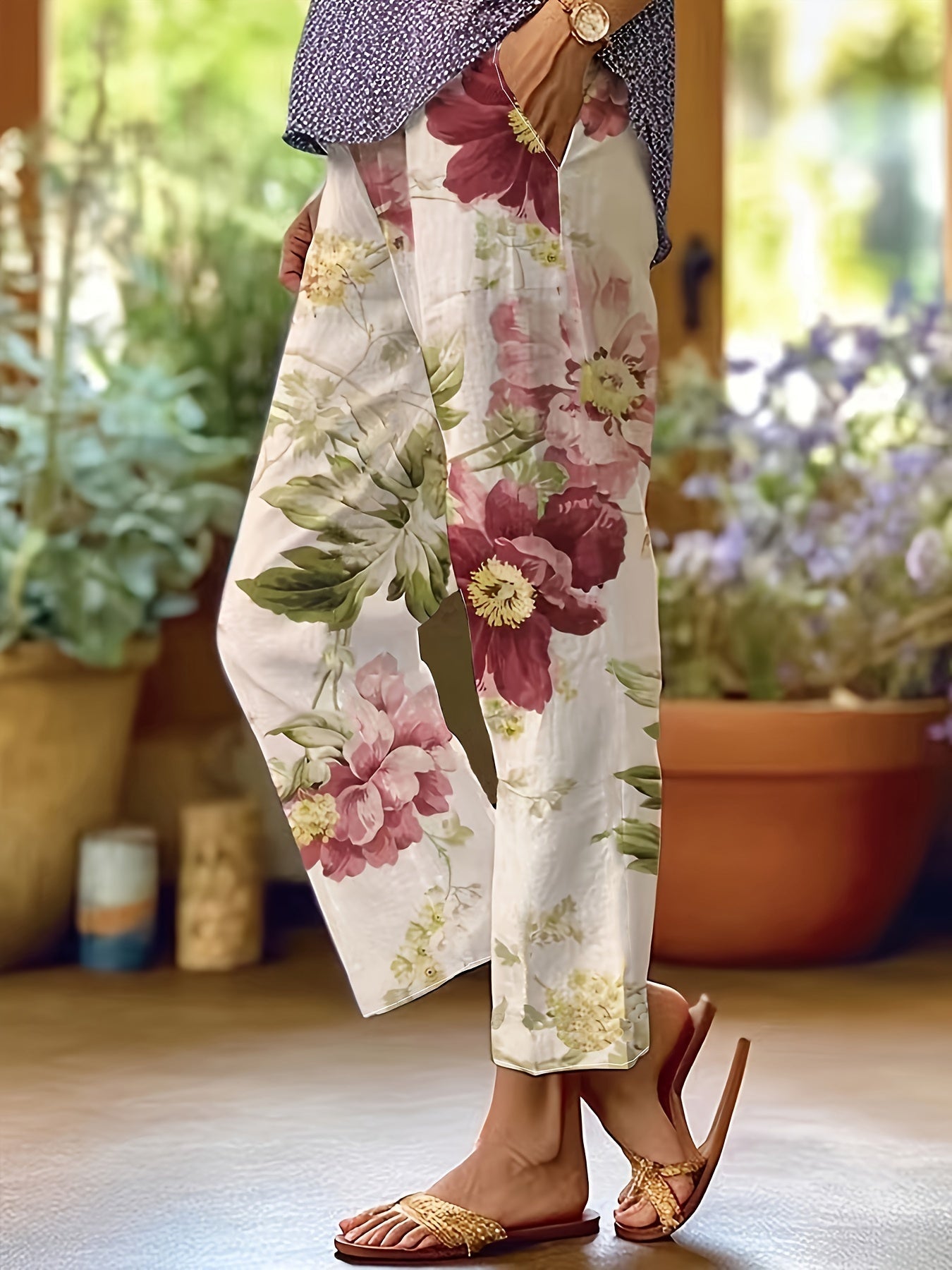 Zoe - Sommerbukser med Blomsterprint
