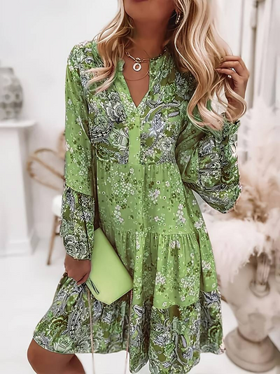 Ashley - Trykt Boho Kjole