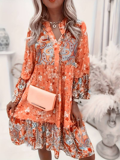 Ashley - Trykt Boho Kjole