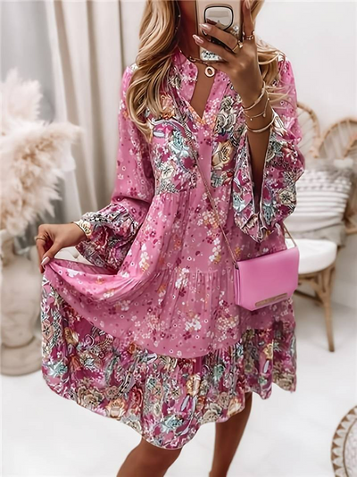 Ashley - Trykt Boho Kjole