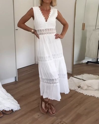Alexa - Blonde V-Hals Cami Kjole