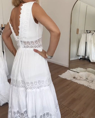 Alexa - Blonde V-Hals Cami Kjole
