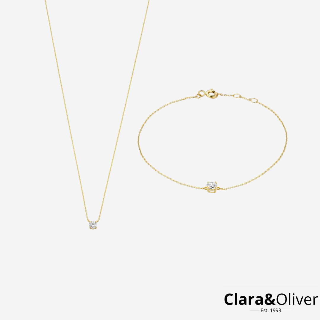 Eve Moissanite Stensæt | 14k Guld