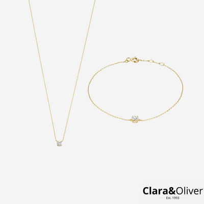 Eve Moissanite Stensæt | 14k Guld