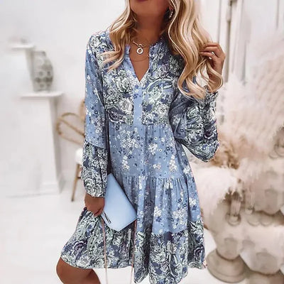 Ashley - Trykt Boho Kjole