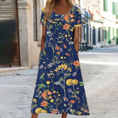 Isabella™ Boho Blomsterkjole med Mave Dækning