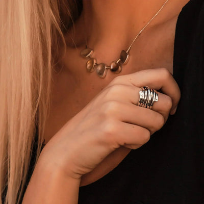 Hazel | Vintage Tykt Lag Sølv Ring