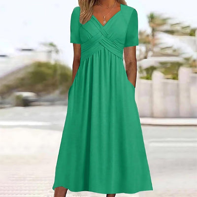 Vicky - Casual Elegance Midi Kjole
