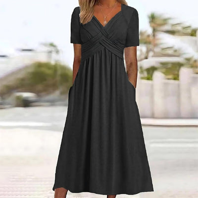 Vicky - Casual Elegance Midi Kjole