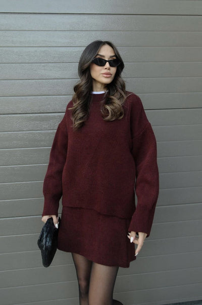 Estelle -Elegant sæt med sweater og nederdel