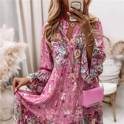 Ashley - Trykt Boho Kjole