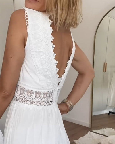 Alexa - Blonde V-Hals Cami Kjole