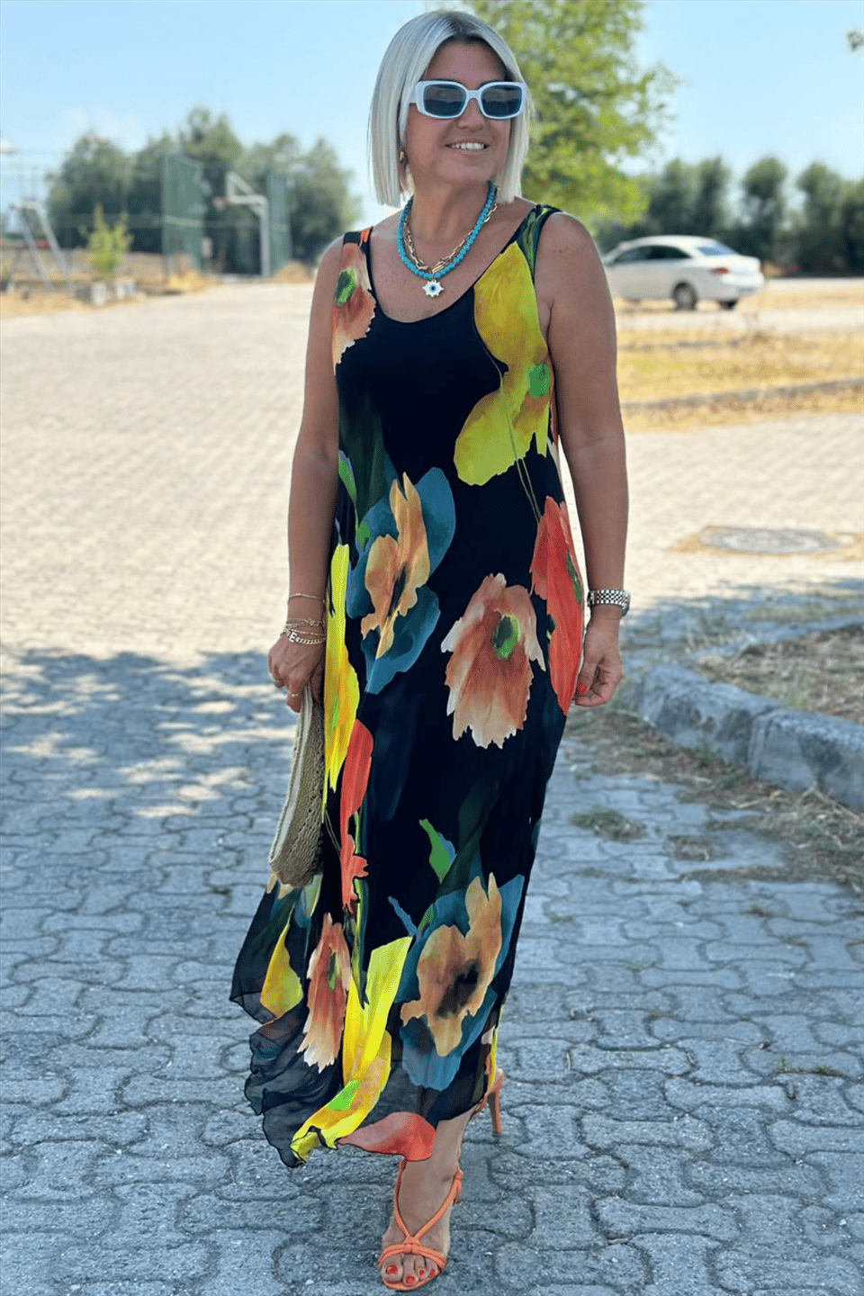 ClaraOliver™ | Maxi kjole med blomsterprint