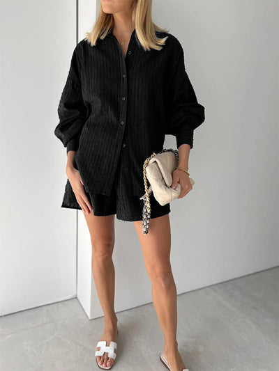 Elizabeth - Let Skjorte og Shorts Sæt
