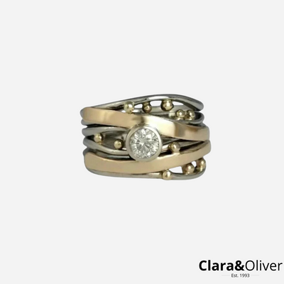 Deborah | Vintage Guld Ring Besat Med Zirkonium