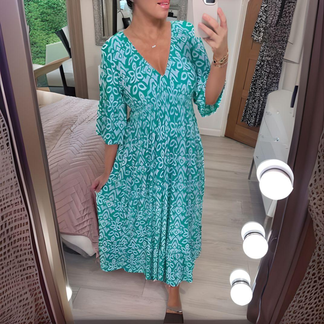 Astrid - Boho-printet kjole