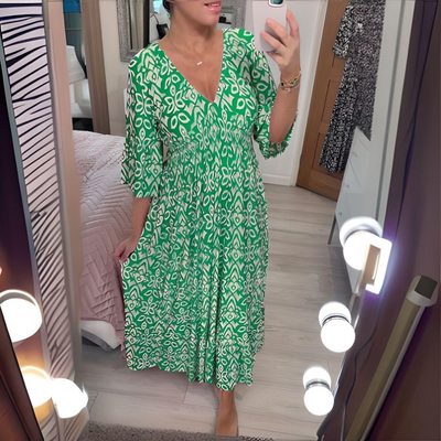 Astrid - Boho-printet kjole
