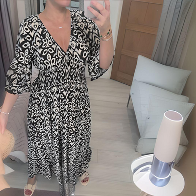 Astrid - Boho-printet kjole
