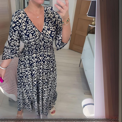 Astrid - Boho-printet kjole