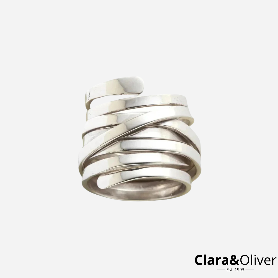 Hazel | Vintage Tykt Lag Sølv Ring