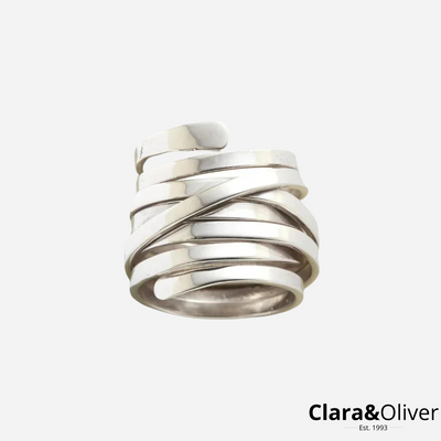 Hazel | Vintage Tykt Lag Sølv Ring